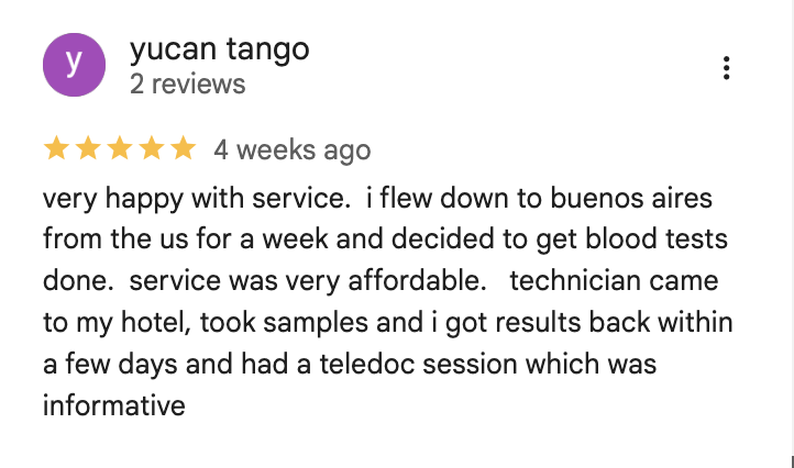 Google review screenshot from a SaludyVos patient 5